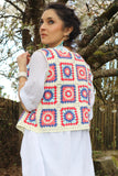 Granny square crochet waistcoat top