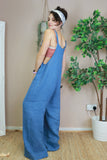Overalls with wooden buttons ( Denim )