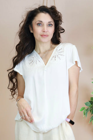 Embroidered white blouse