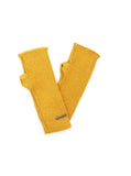 Fingerless knit gloves (Sparkly Mustard)