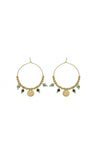 Circle beaded hoops (Gold)