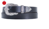 Ornate western buckle belt (Black)