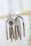 Metal tassel earrings (silver)